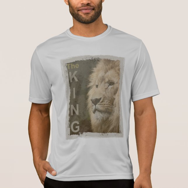 Mens Sport-Tek Wettbewerber Silver Template King T-Shirt (Vorderseite)
