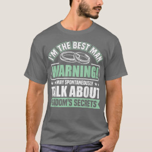 Mens sprechen über "Grooms Secrets Bachelor Party" T-Shirt