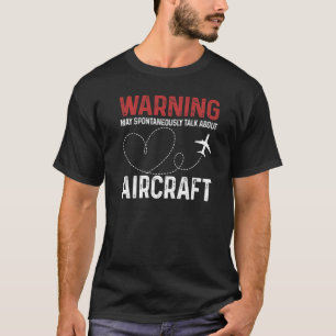 Mens spricht über Flugzeugpilot und Aviation Pilo T-Shirt