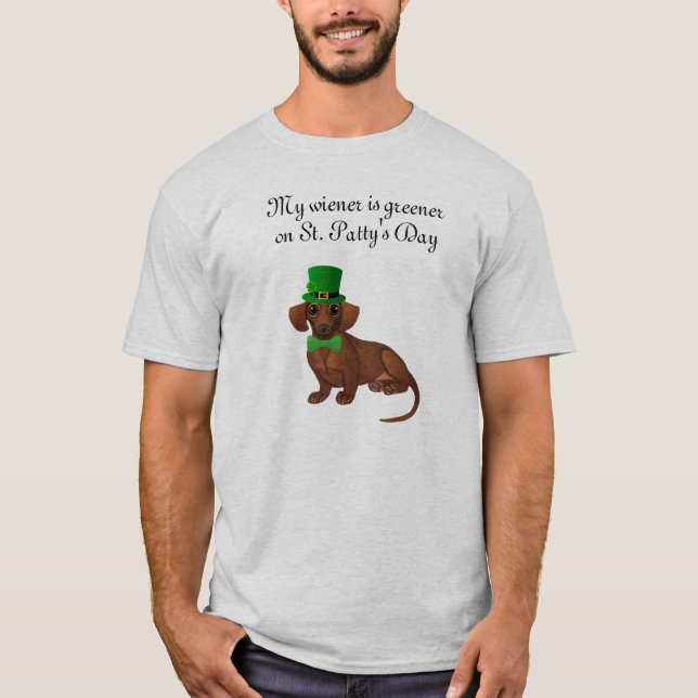 Men's St. Patrick's Day Dackel Shirt (Vorderseite)