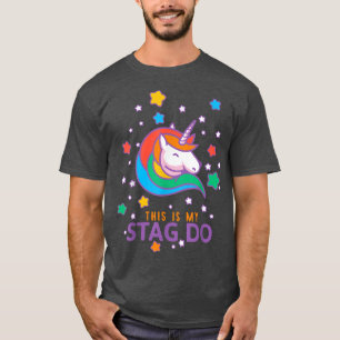 Mens Stag Do Party Einhorn, Funny Matching Set, 1 T-Shirt