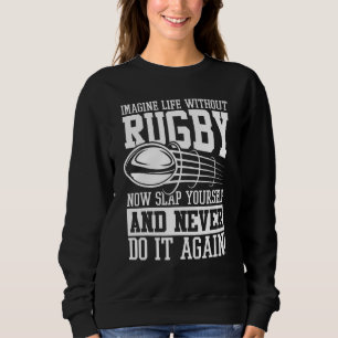Mens stellen sich ein Leben ohne harten Kampf ohne Sweatshirt