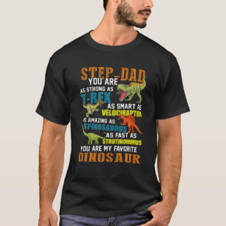 Mens Step-Dadsaurus T Rex Dinosaur Step-Vater Saur T-Shirt