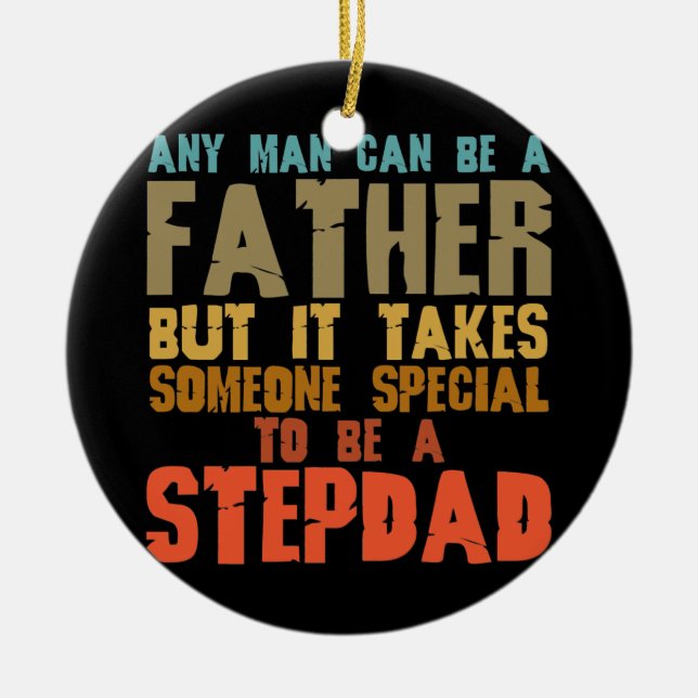 Mens Stepdad Geschenke von Tochter Son Steptochter Keramik Ornament (Vorne)