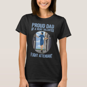 Mens Stewardess zitiert für einen Vater eines Flug T-Shirt