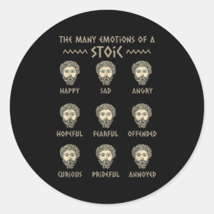 Mens Stoicism Zitat Marcus Aurelius Philosophie Sp Runder Aufkleber