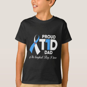 Mens Stolz T1D Vater Sohn Diabetes Bewusstsein Dia T-Shirt