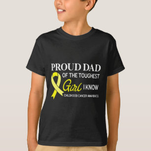 Mens Stolz Vater der Kindheit Krebs Bewusstsein T-Shirt