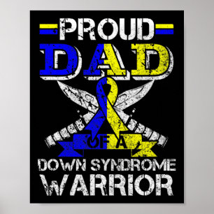 Mens Stolz Vater eines Abwärtssyndroms Kriegerkost Poster