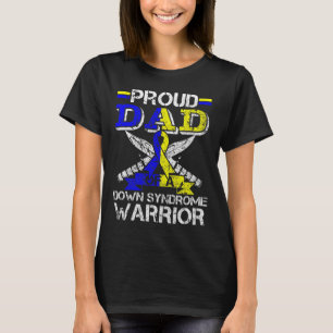 Mens Stolz Vater eines Abwärtssyndroms Kriegerkost T-Shirt