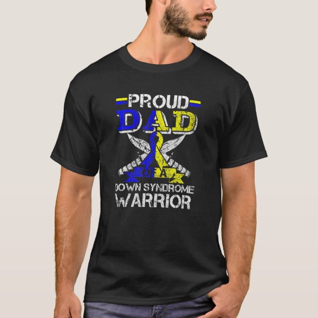Mens Stolz Vater eines Abwärtssyndroms T-Shirt (Vorderseite)