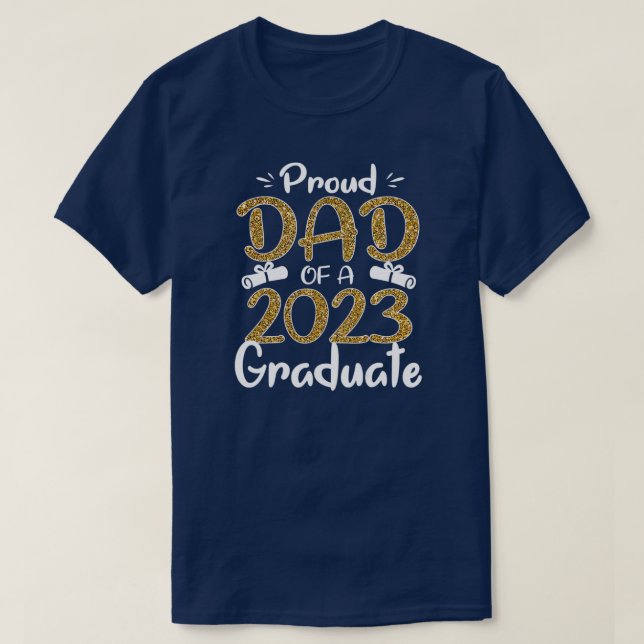 Mens stolz Vater eines Familienabschlusses 2023 T-Shirt (Design vorne)