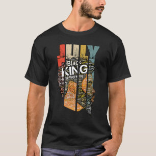Mens Strong Black King American Zodiac Leo Natura T-Shirt