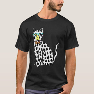 Mens Stylish Kitten Animals Gepunktet Cat In Sungl T-Shirt