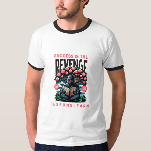 MEN'S SUCCESS REVENGE LESSONS LEARN RINGER TEE (Vorderseite)