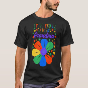 Mens Sunflower Proud Autism Grandpa Autismus Aware T-Shirt