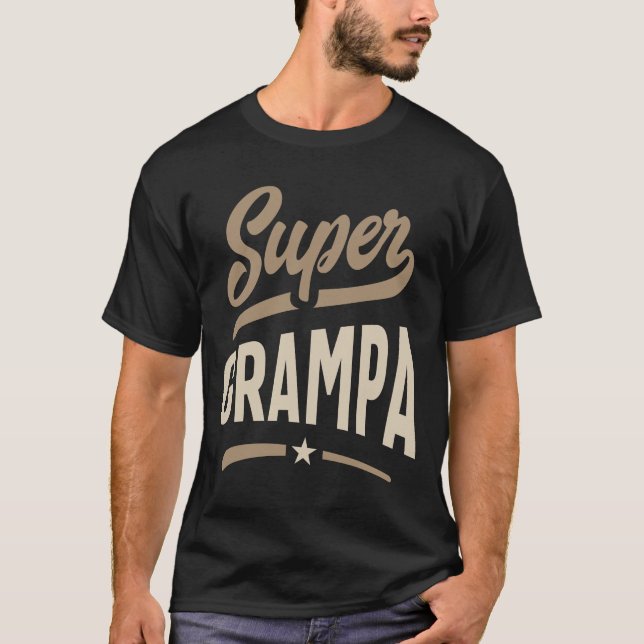 Mens Super Grampa - Father Grandpa-Geschenk T-Shirt (Vorderseite)