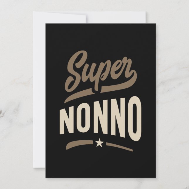 Mens Super Nonno Grandpa-Geschenk Dankeskarte (Vorderseite)
