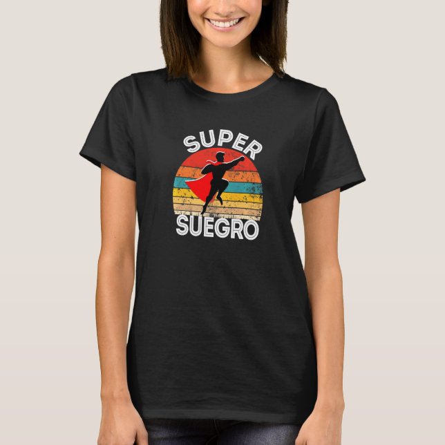 Mens Super Suegro Spanischer Vater im Jura Helden  T-Shirt (Vorderseite)
