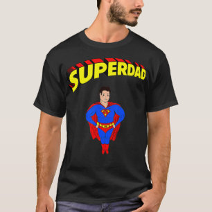 Mens Superdad Super Vater Super Hero Superhero Fat T-Shirt