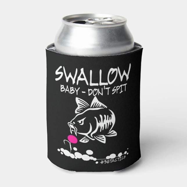 Mens Swallow Baby Spit Carp Fishing Pop-Up B Dosenkühler (Kanne Vorderseite)