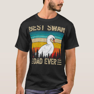 Mens Swan Bird Vintag Bester Swan Vater je Vater' T-Shirt