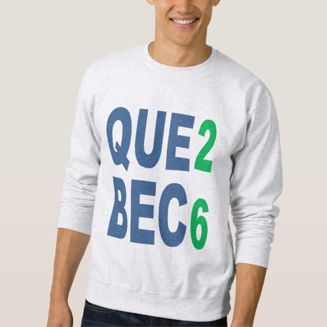 Men's Sweatshirt ash  QUEBEC  26 (Vorderseite)