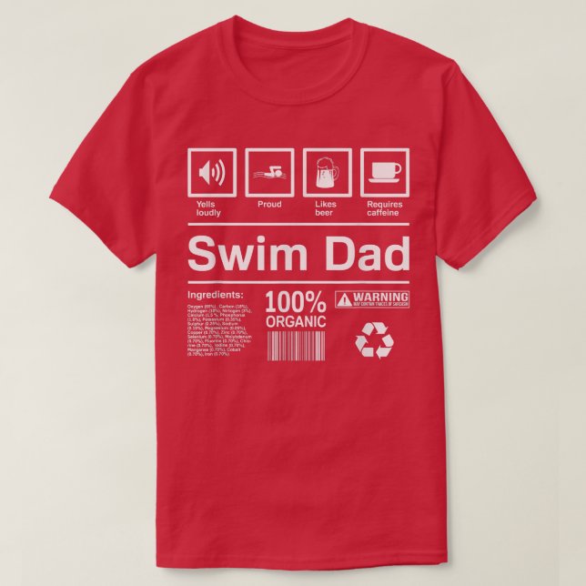 Mens Swim    DadGeschenke für schwimmende Väter  T-Shirt (Design vorne)