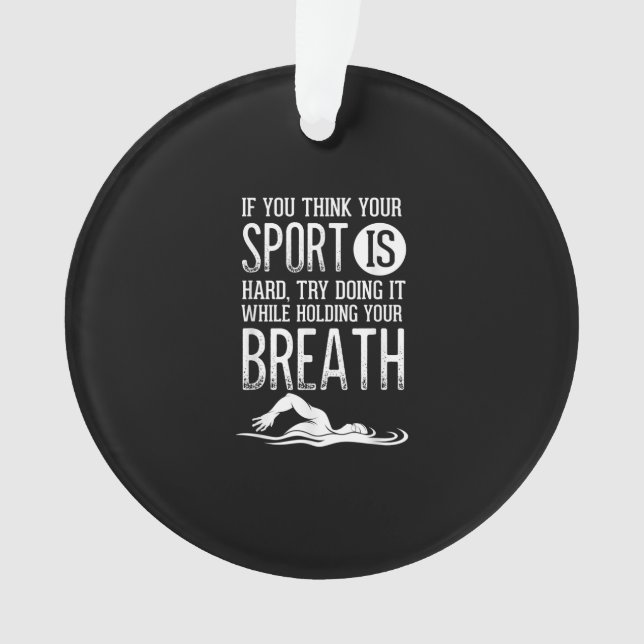 Mens Swim Swimmer Sport Übung Ornament (Vorderseite)