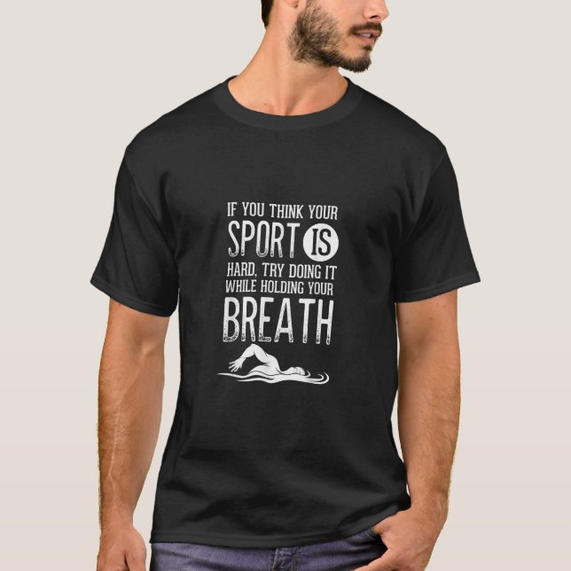 Mens Swim Swimmer Sport Übung T-Shirt (Vorderseite)