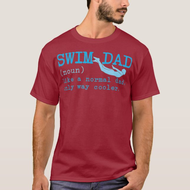 Mens Swim Vater Definition Funny Mens Schwimmen T-Shirt (Vorderseite)