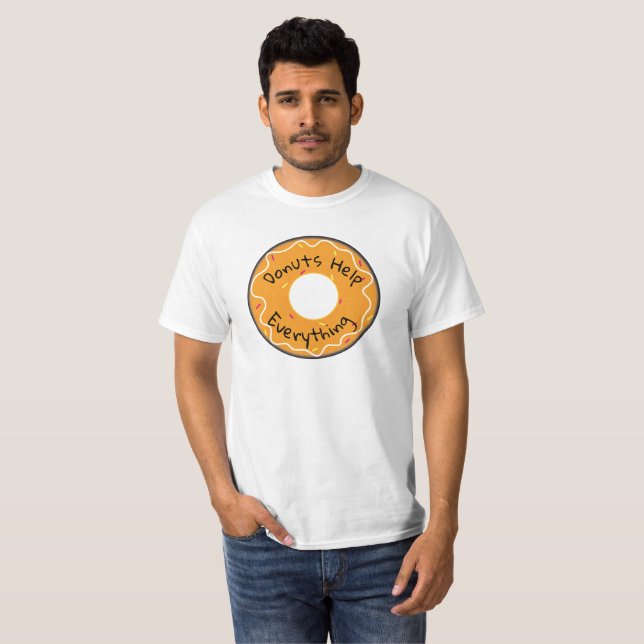Mens T-Shirt Donuts hilft alles (Vorne ganz)