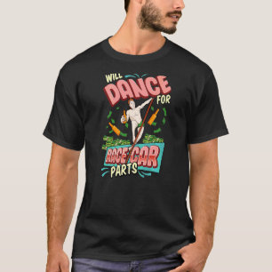 Mens tanzt für Rennwagenteile Mens Car Racing T-Shirt