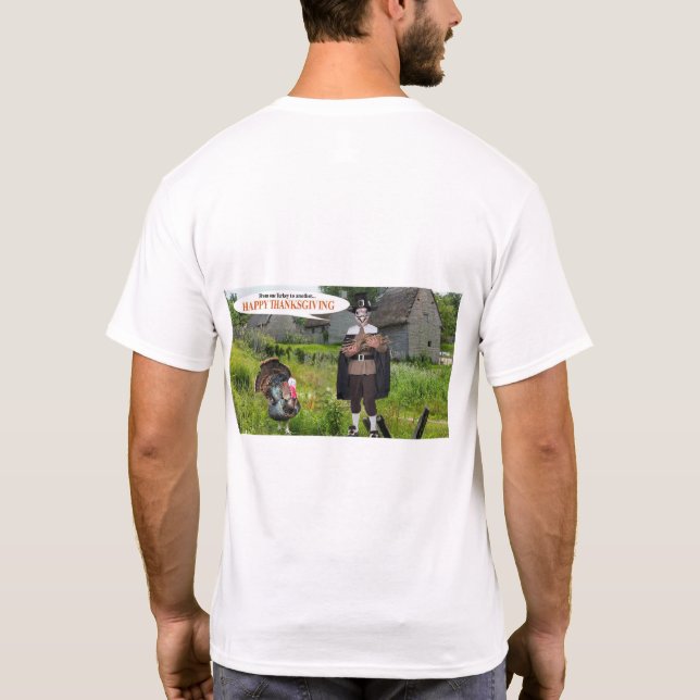mens tee Happy danksgiving turkey (Rückseite)