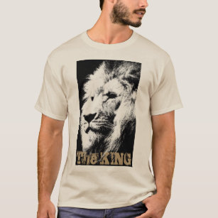 Mens Template T Shirts Modernes Löwengesicht Tier