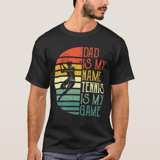 Mens Tennis Vater Fathers Day Geschenk für Vater F T-Shirt (Vorderseite)