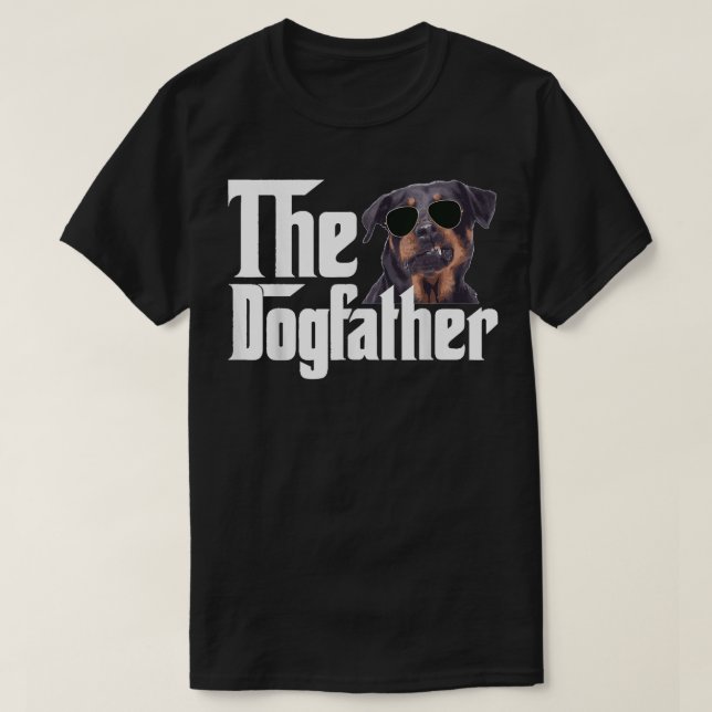 Mens The Dogfather Rottweiler Funny Dog Owner Dog T-Shirt (Design vorne)