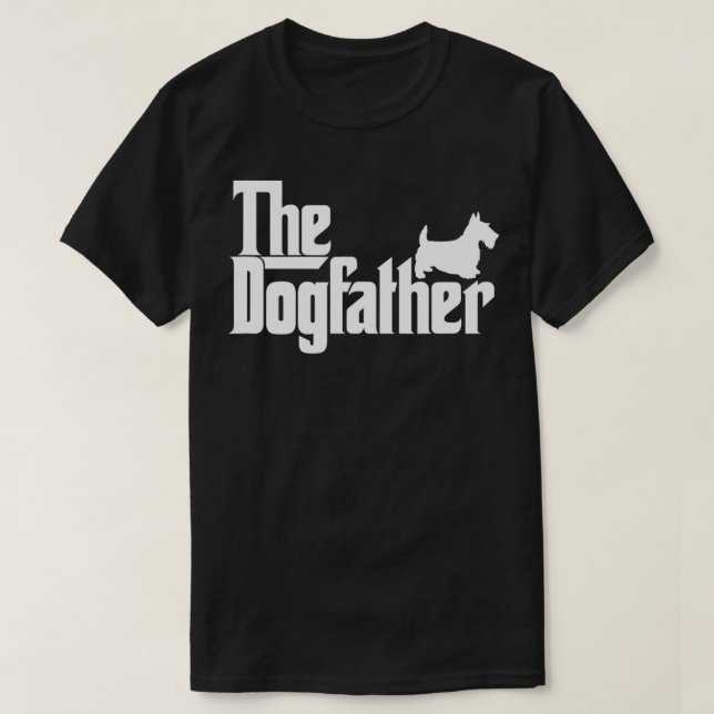 Mens The Dogvater Scottish Terrier Dog Father Vate T-Shirt (Design vorne)