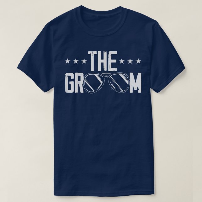 Mens The Groom Fiancee Stag Night Wedding Bachelor T-Shirt (Design vorne)