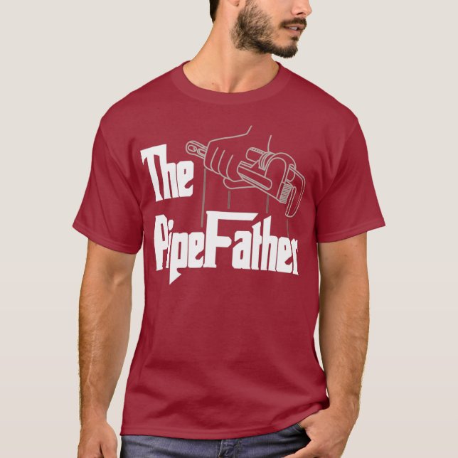 Mens The PipeFather Funny Plumber Vater Vathers T-Shirt (Vorderseite)