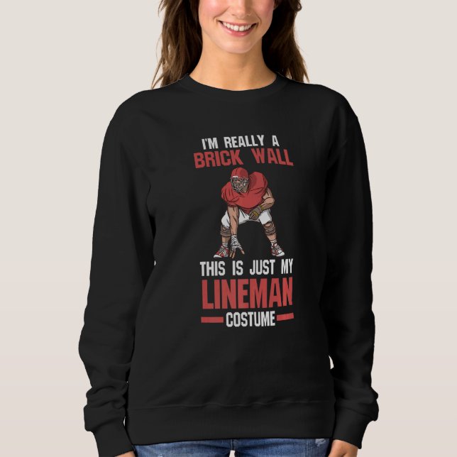 Mens This is just my Lineman costume Lineman Sweatshirt (Vorderseite)
