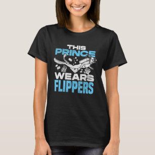 Mens this Prince trägt Flippers Diver Scuba Diver T-Shirt