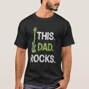 Mens This Vater Rocks Spaß Vintage Gitarre für Vät T-Shirt