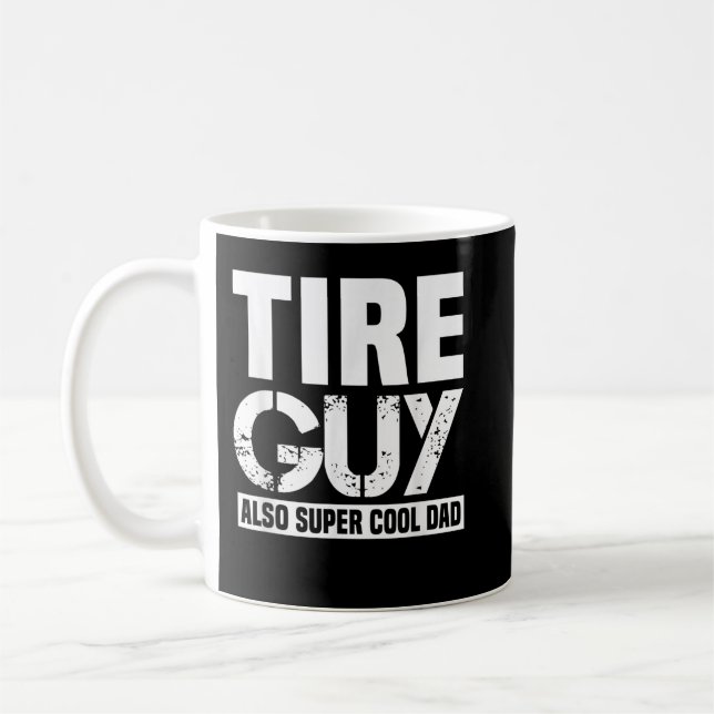 Mens Tire Typ witziger Automechaniker Vater Pater  Kaffeetasse (Links)