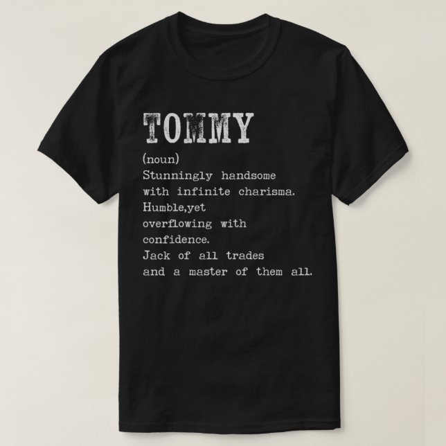 Mens Tommy Name T-Shirt (Design vorne)