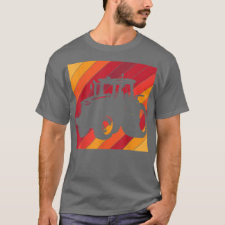 Mens tractor driver farmer vintage tractor retro t T-Shirt
