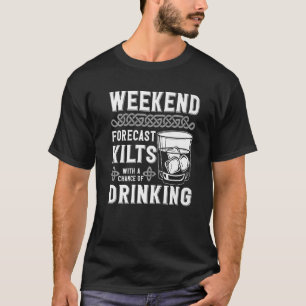 Mens traditionelles Kilt Trageangebot für einen Ki T-Shirt