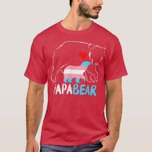 Mens Trans Papa Bear Proud Vater Regenbogen Transg T-Shirt