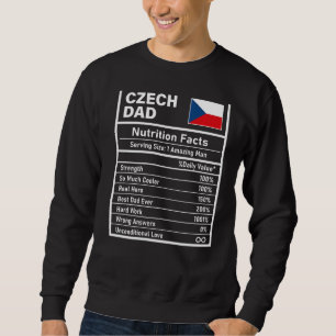 Mens Tschechische Vater Ernährung Fakten Vatertagn Sweatshirt
