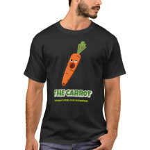 Mens TShirt Black "The carrot frowns" lustiges Zit